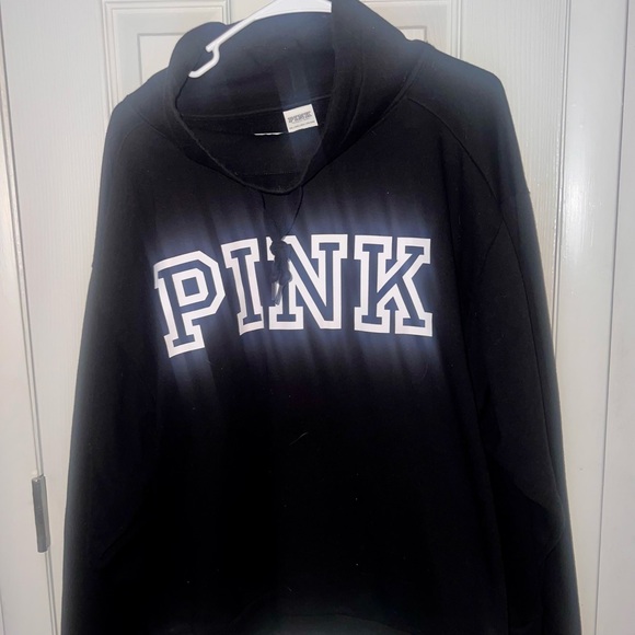 PINK Victoria's Secret Black Hoodie Sweater - Picture 1 of 2